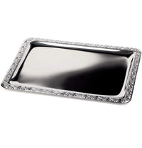 Bandeja de acero inoxidable con borde decorativo APS