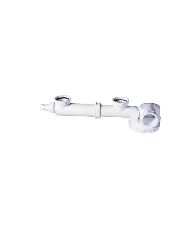 Sifón para fregadero de 2 cubetas 30723640, blanco