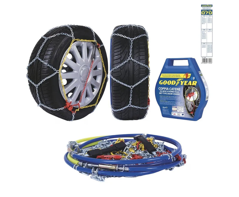 Cadenas de nieve 9 mm para coches Goodyear