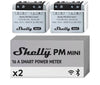 2x Shelly PM Mini Gen3 Medidor Inteligente