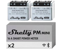 2x Shelly PM Mini Gen3 Medidor Inteligente