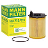 Filtro de aceite MANN-FILTER HU 716/2 x