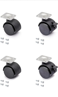 kit de 4 ruedas giratorias 40mm  emuca