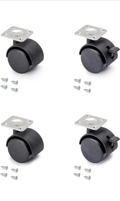 kit de 4 ruedas giratorias 40mm  emuca