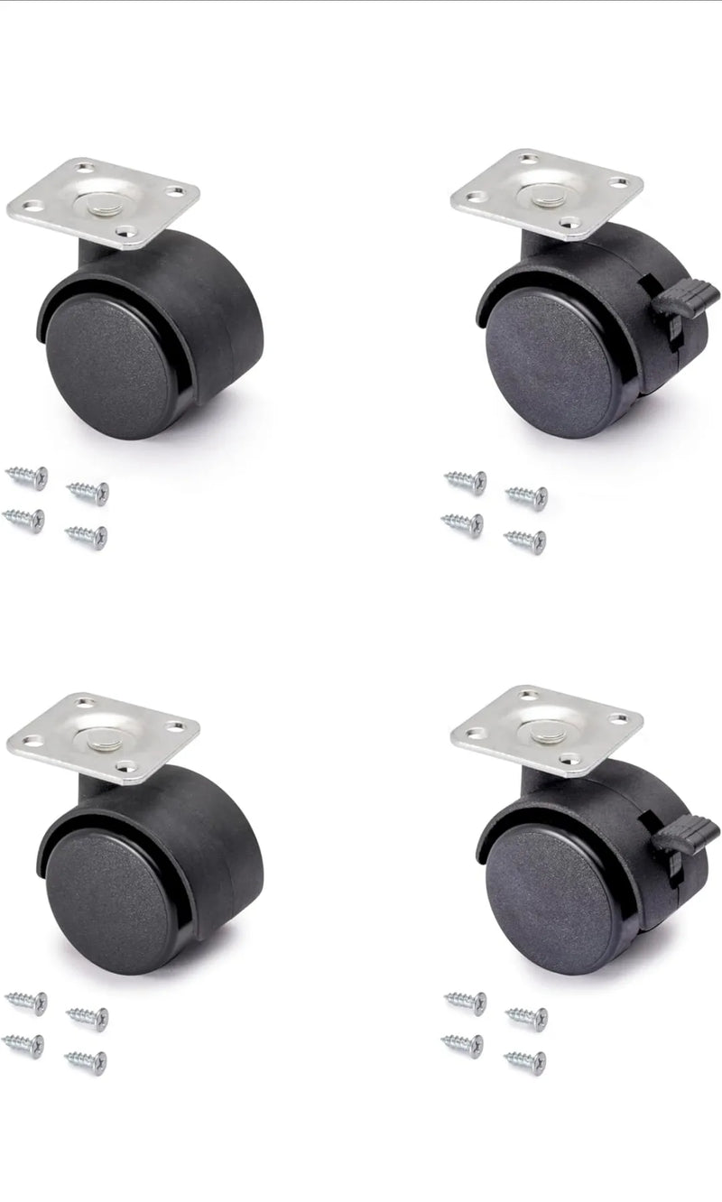 kit de 4 ruedas giratorias 40mm  emuca