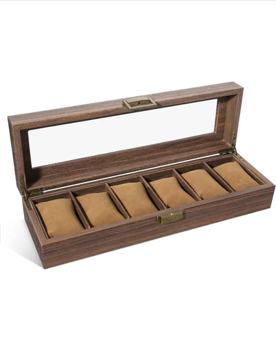 Caja de Relojes con 6 Compartimentos