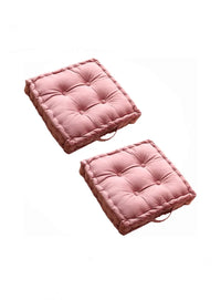 Cojín de Asiento Cuadrado, Cojines para Silla de Jardin, Juego de 2 Cojines