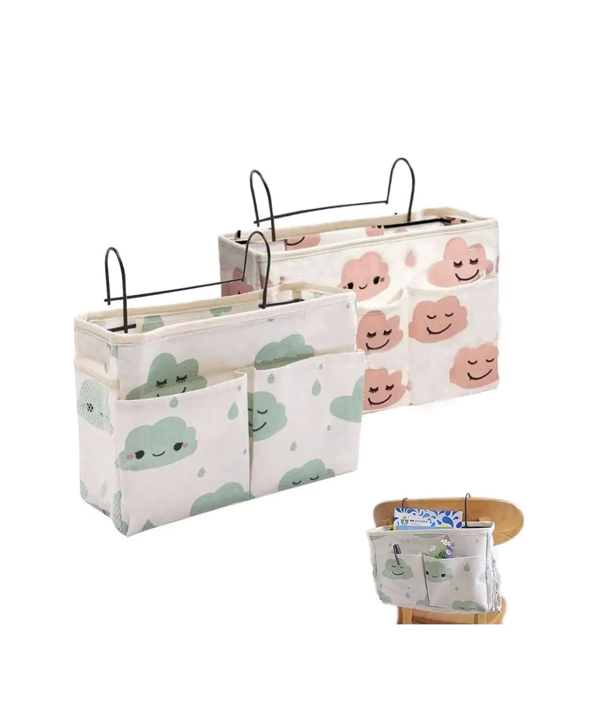 2 Piezas Organizador de Cabecera Cama