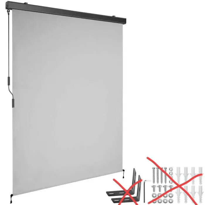 Estor vertical gris claro 140x250cm