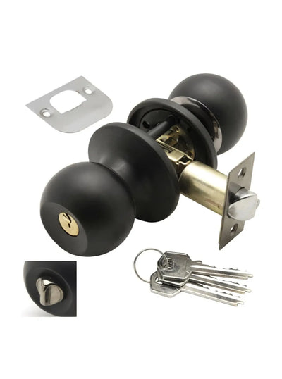 Pomo Puerta Con Llave Con Condena Negro