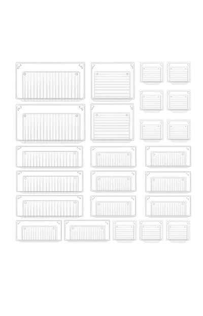24 Cajas Organizador de Cajón Plástico