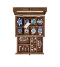 Caja de Relojes con 8 Ranuras, Estuche de Relojes