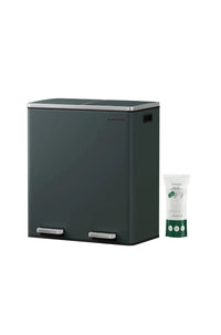 Cubo de Basura, 2 x 30 L, 2 Cubos, Reciclaje, Pedal de Metal