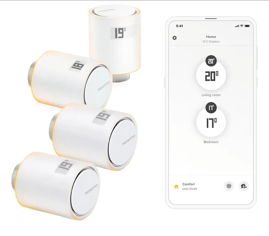 Paquete de 4 cabezales termostato Netatmo