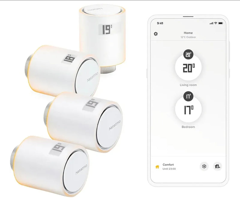 Paquete de 4 cabezales termostato Netatmo