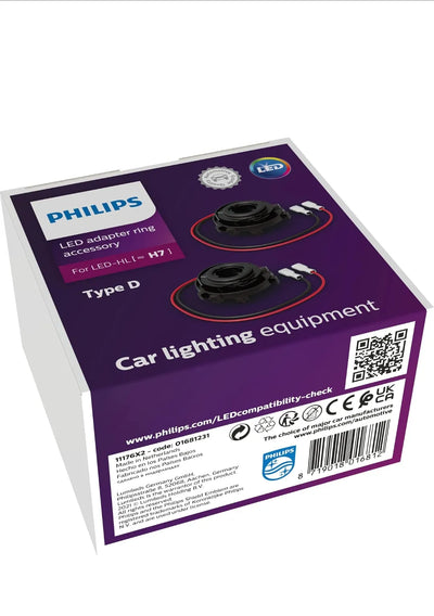 anillos adaptadores tipo D para las lámparas principales LED H7 philips