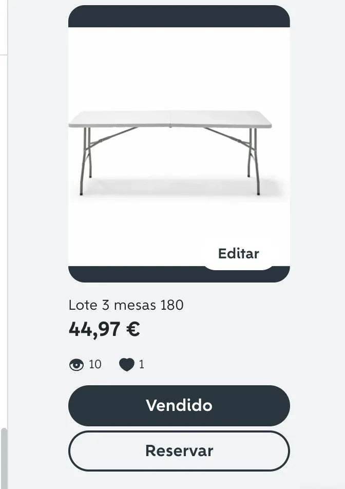 Lote 3 mesas con desperfectos esteticos