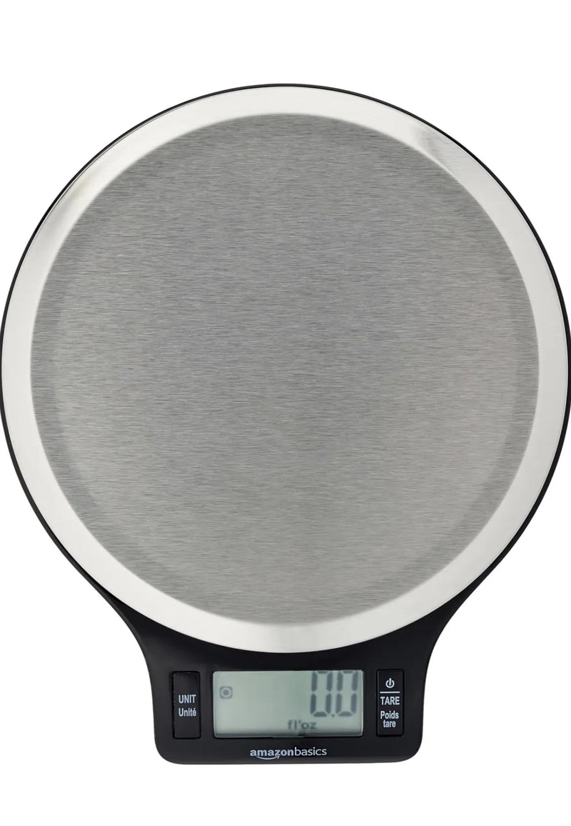 Báscula de Cocina Digital con Pantalla LCD Amazon Basics