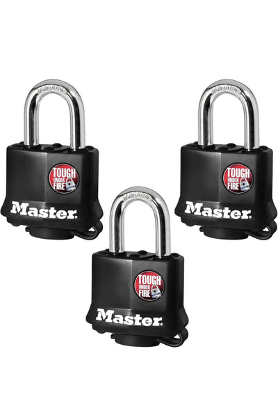 Candado de acero laminado con llave Master Lock