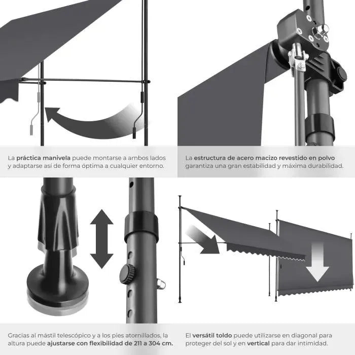 Toldo plegable para balcón