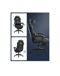 Silla Gaming, Silla de Oficina, Ordenador, Diseño Ergonómico, con Reposapiés