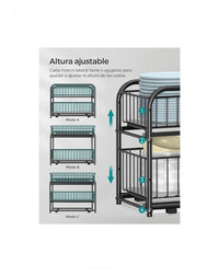 Organizador de cocina, estante extraíble de 2 niveles