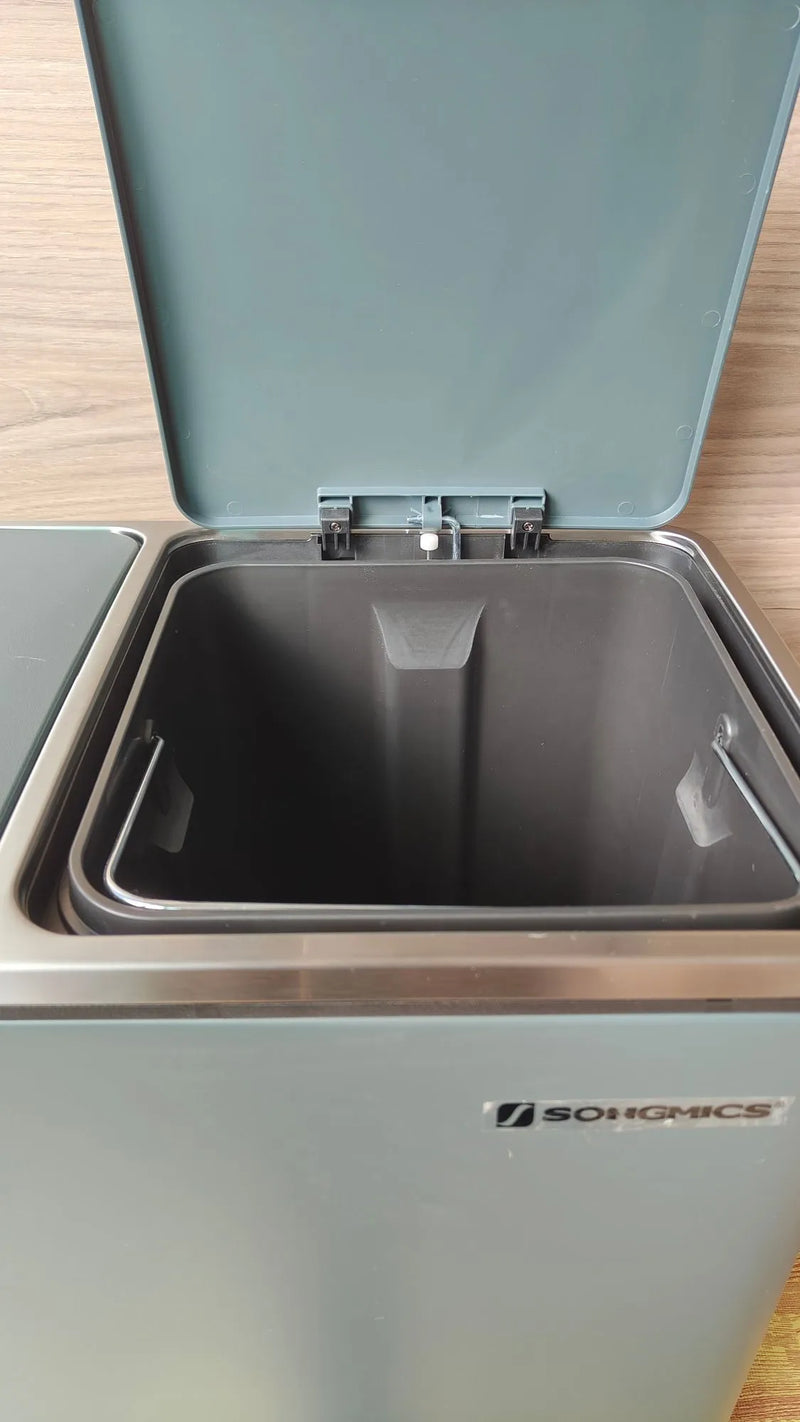 Cubo de basura, 2 compartimentos interiores de plástico (2 x 40 L)