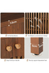 Aparador con puertas redondas con persianas Tribesigns