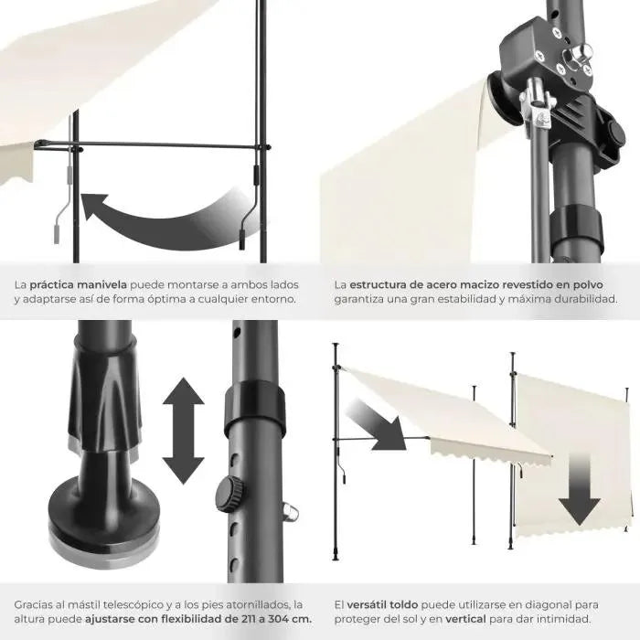 Toldo plegable para balcón