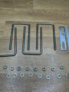 Juego de 4 tornillos en U M6 de 50 x 100 mm