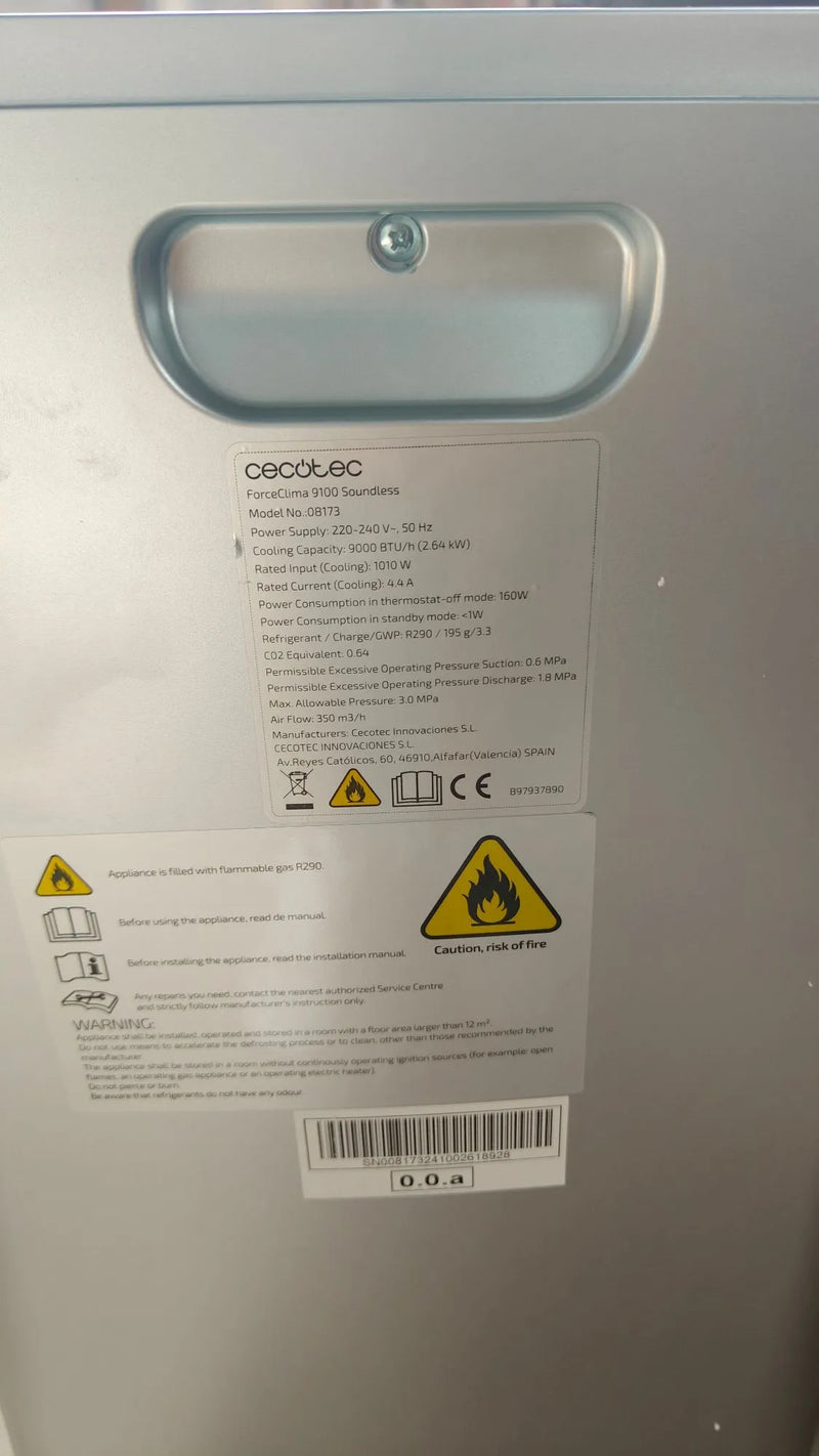 Aire acondicionado portátil - Cecotec ForceClima 9100