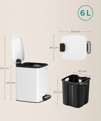 Cubo de basura de baño 6L