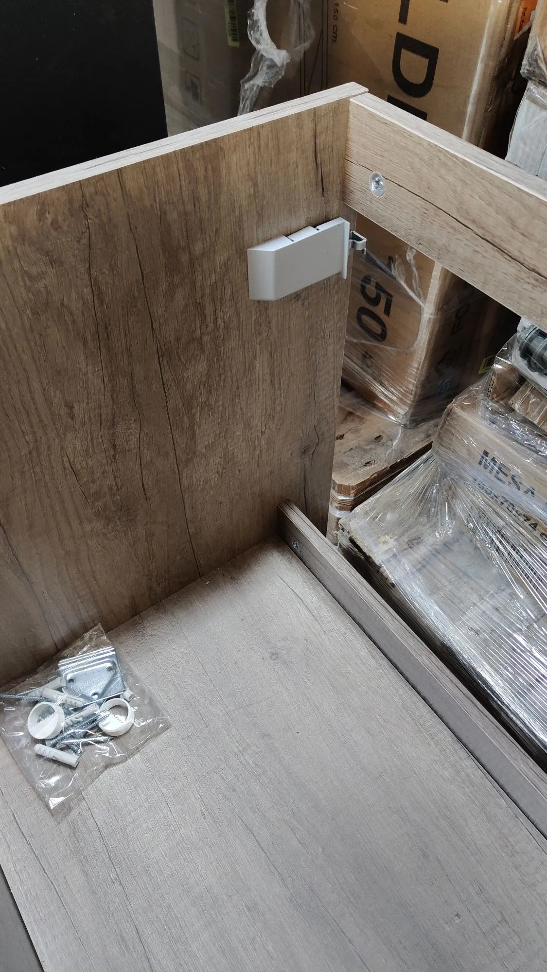 Mueble de Baño Suspendido con 2 Puertas y Espejo