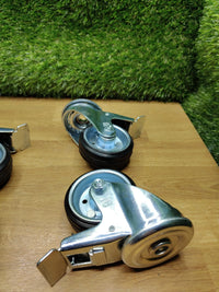 Pack de 4 ruedas con freno para muebles Amig