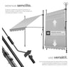 Toldo plegable para balcón