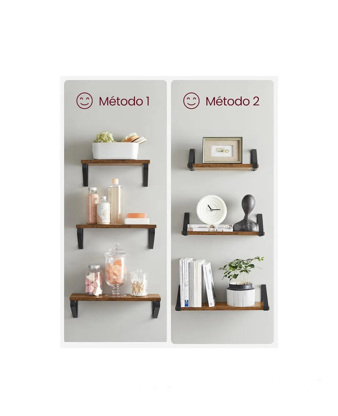 Estantes de pared, estantes flotantes, juego de 3