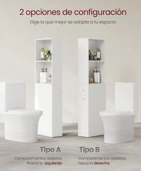 Armario de baño alto con cajones - Vasagle