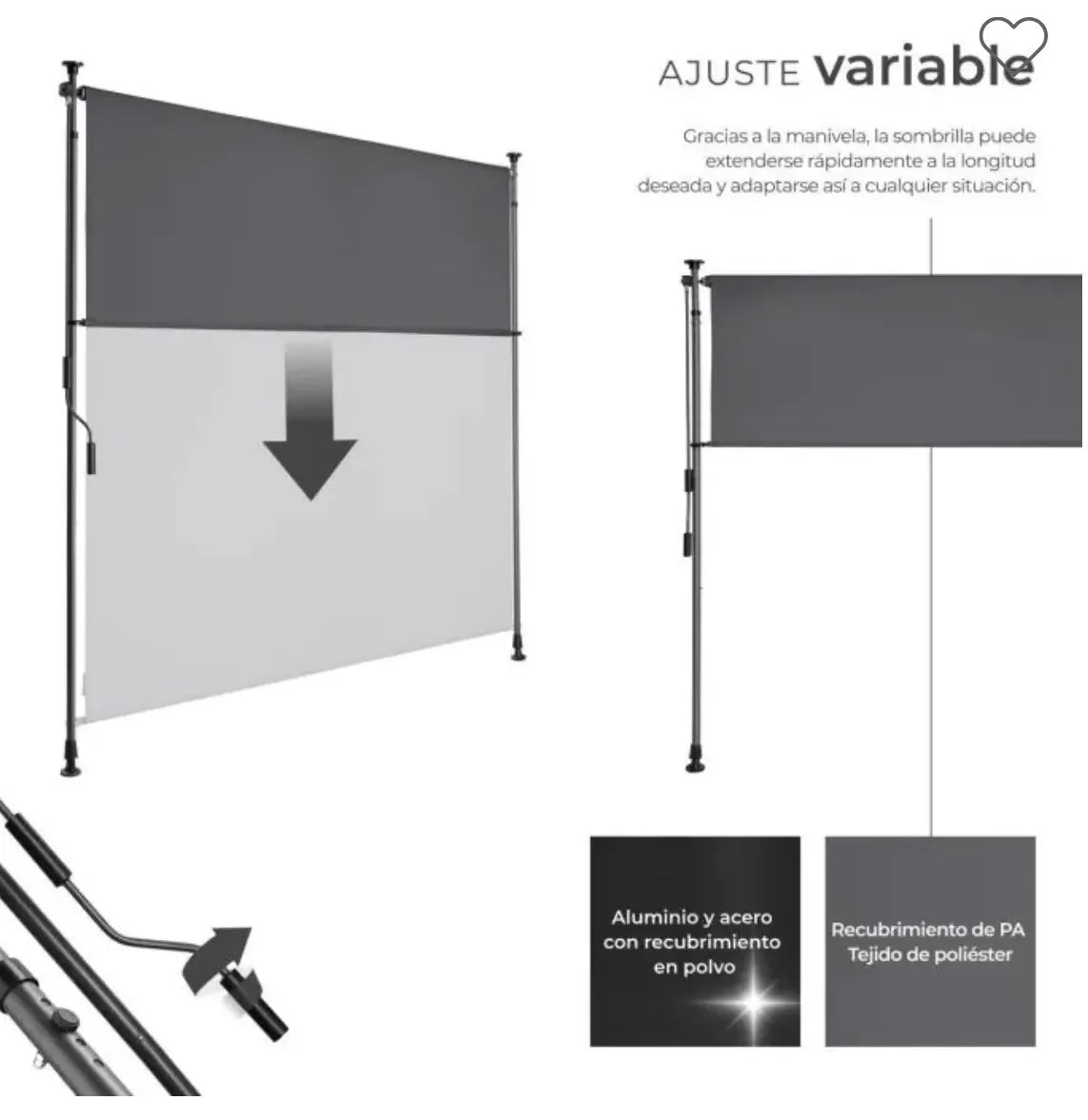 Toldo de pinza alto
