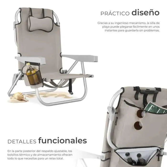 Silla de playa de aluminio