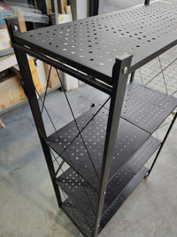 Estante de metal plegable con ruedas - Organize