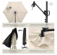 Parasol con luces led