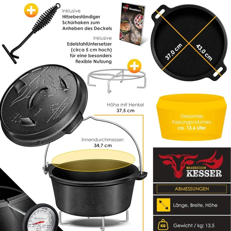 Juego de horno holandés para barbacoa - Kesser
