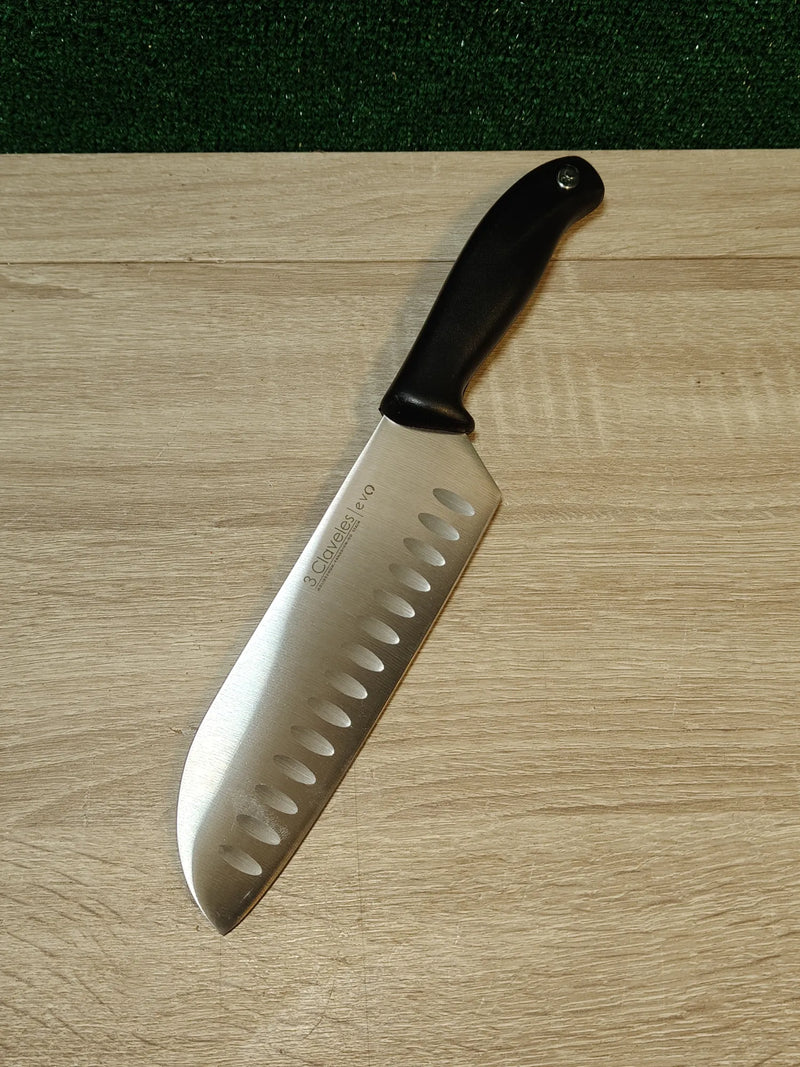 Cuchillo Santoku alveolado 3Claveles Evo