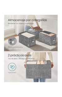 Cajas de Almacenaje Plegables, Juego de 3 Cestas