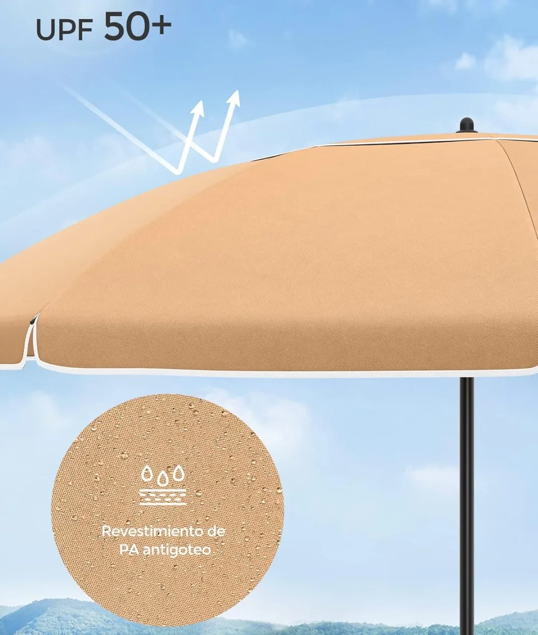 Sombrilla de 200cm bidireccional - Songmics