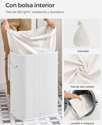 Cesto de la ropa con tapa 72L