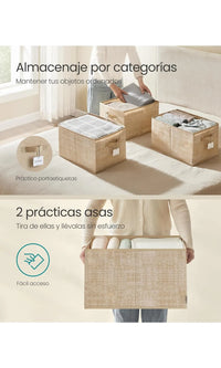 Cajas de Almacenaje Plegables, Juego de 3 Cestas