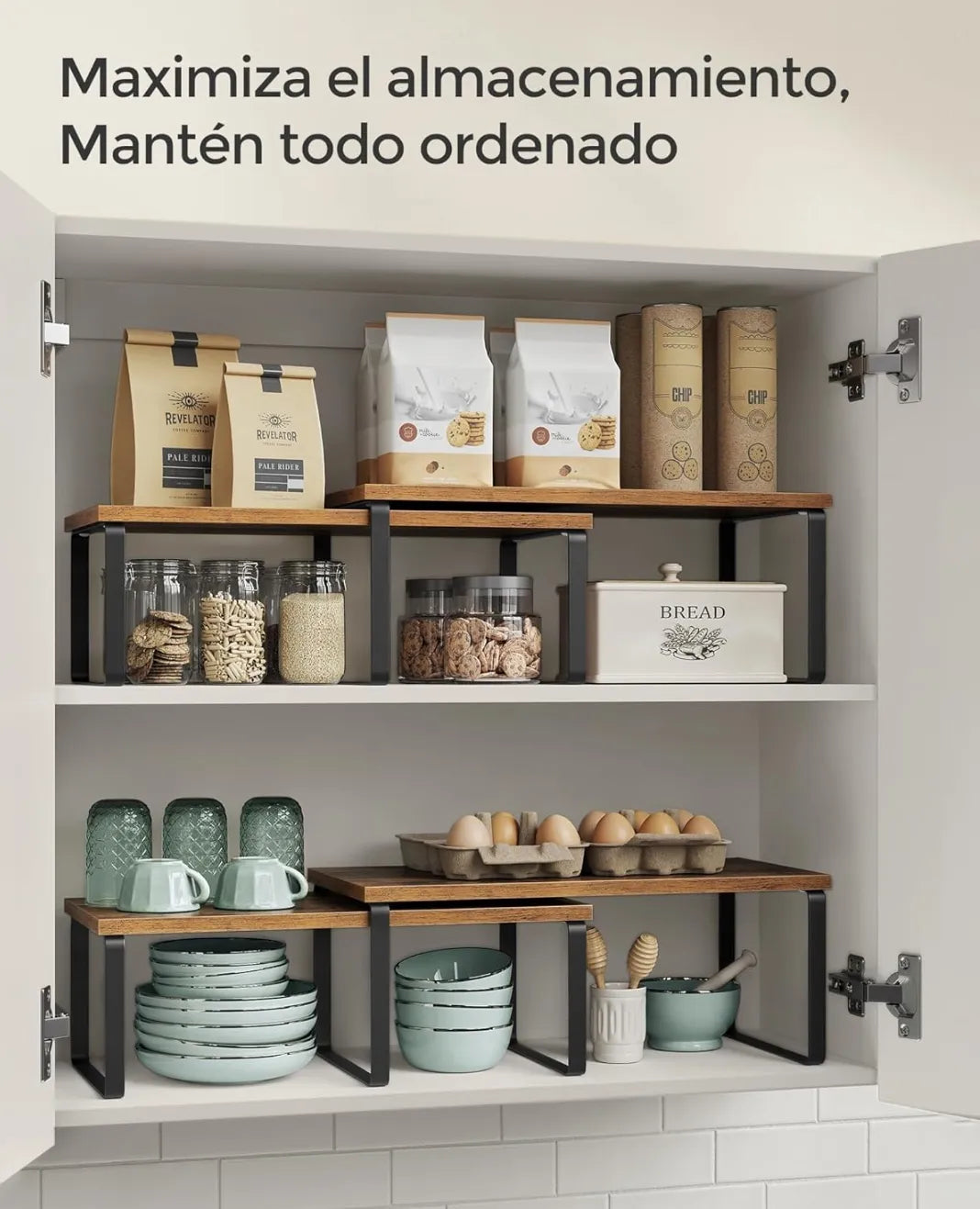 Juego de 2 estantes para especias
