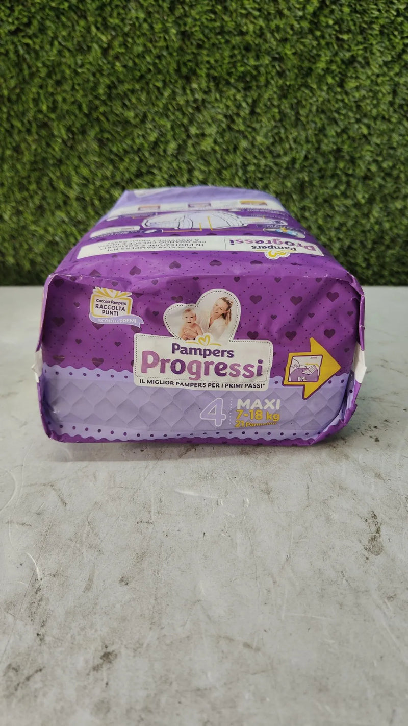 Pampers Progressi Maxi, talla 4 (7-18 kg), 21 pañales
