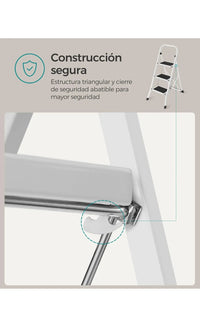 Escalera de Tijera, Escalera con 3 Peldaños, Peldaño Plegable
